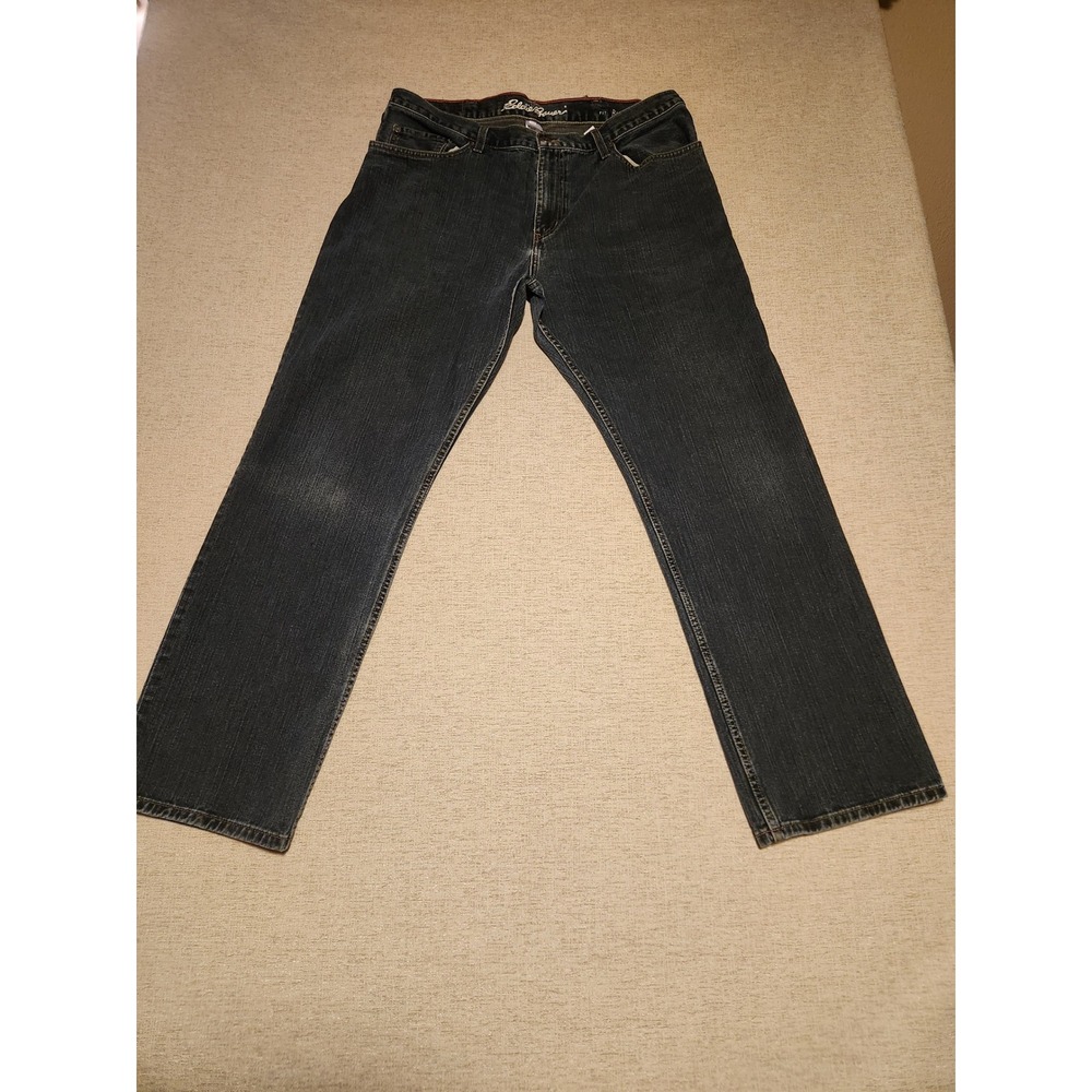 Eddie Bauer Jeans Mens 38x34 Dark Wash Relaxed Fit Straight Leg Cotton Denim
